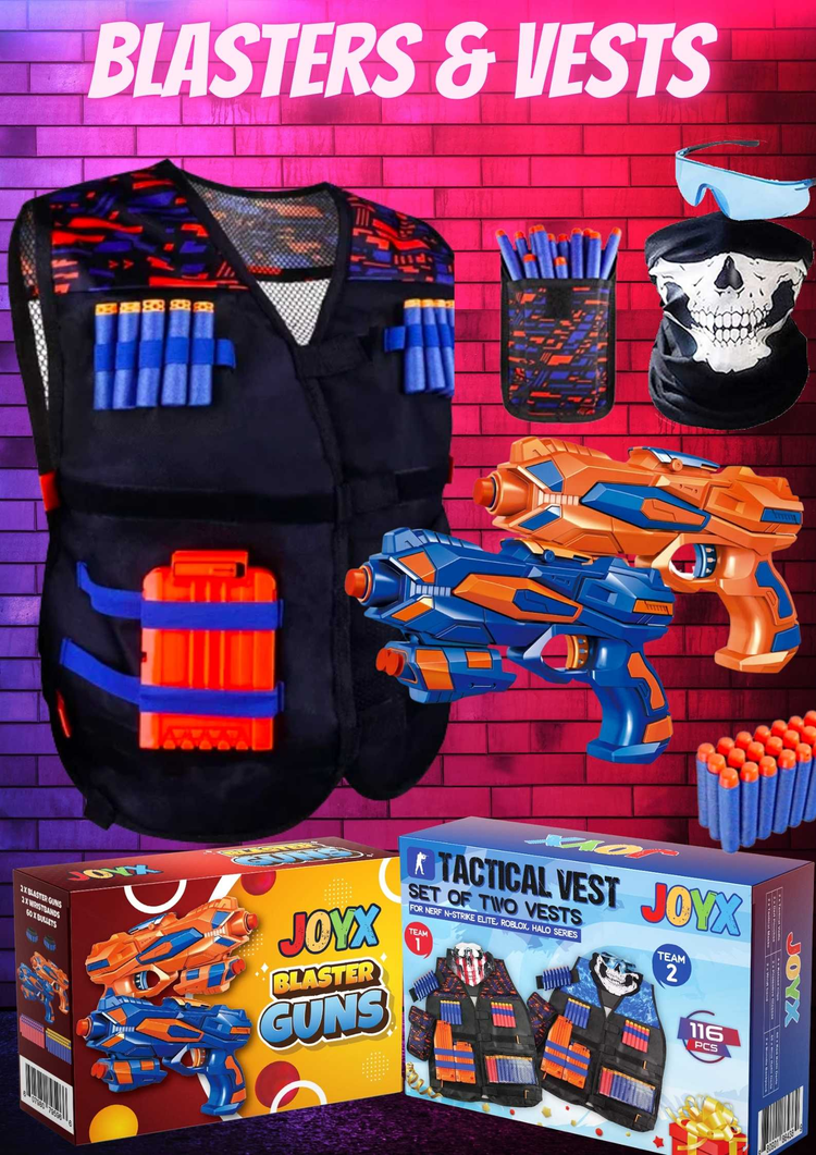 accessories for nerf, Vest kit, darts, masks and more