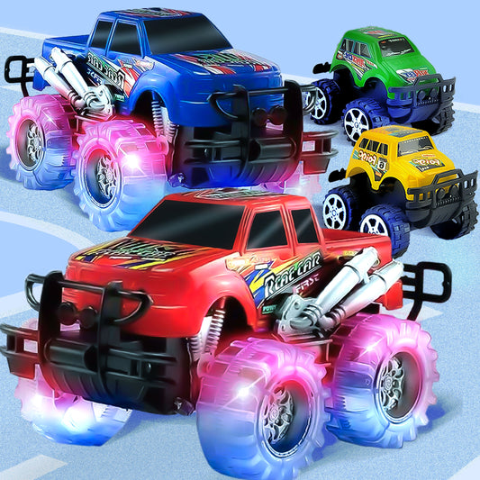 4 Pack Light Up Monster Truck Car Toy with LED Tires