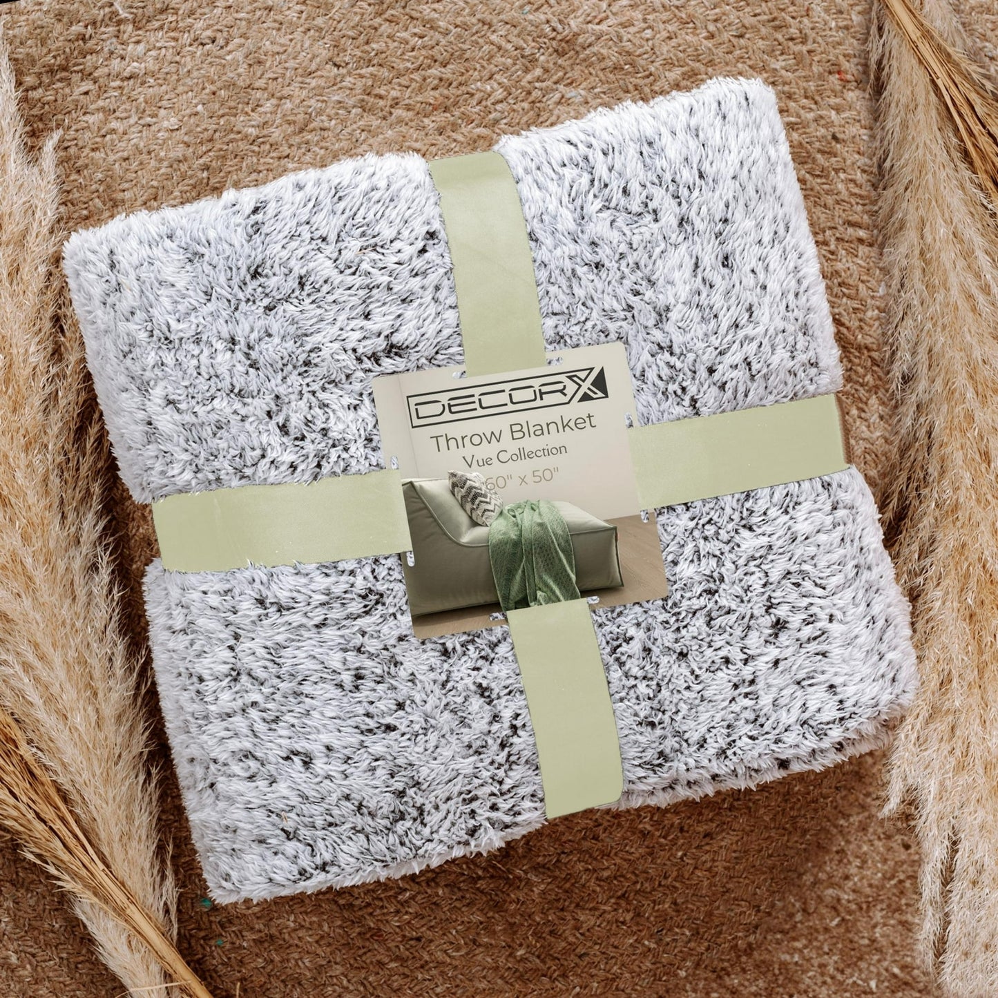 Gray throw blanket on chair