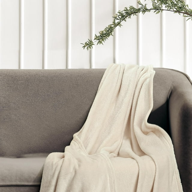 Neutral colored throw blanket