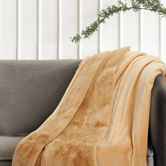 Peach Throw Blanket for Bed