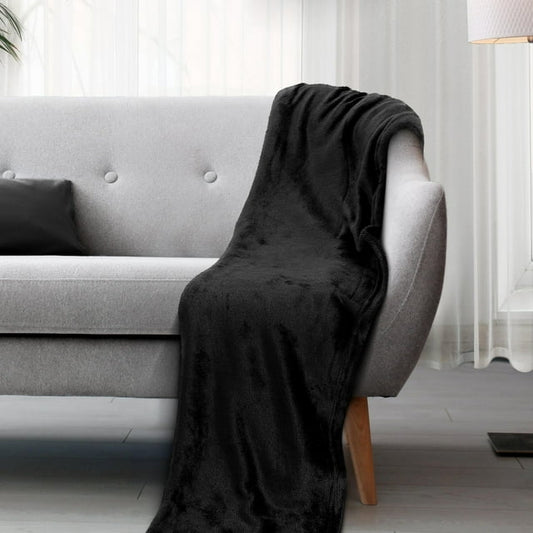 Exclusivo Mezcla Large Flannel Fleece Throw Blanket, Jacquard Weave Pattern