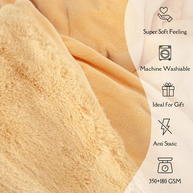 Soft Faux Fur Throw Blanket