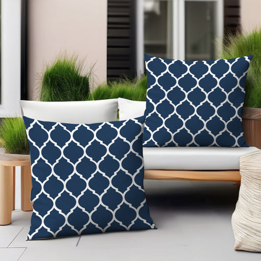 DecorX 2 Pack Outdoor Decorative Pillows 18x18in , Perfect for Patio or Garden