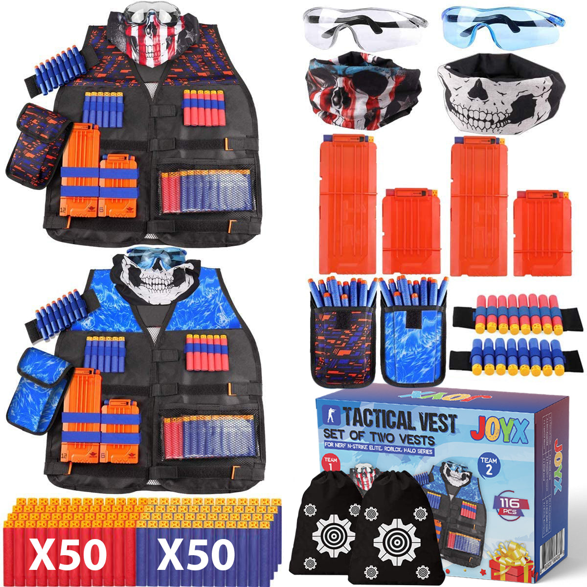 Tactical Vest Kits Compatible with Nerf Guns N-Strike Elite Series, Fortnite Toys