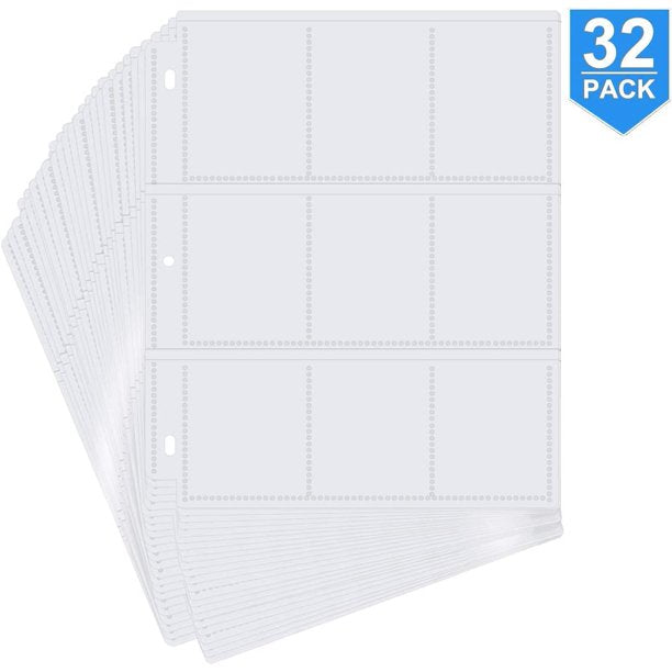 Trading Card Sleeves, Card Binder Sheets Card Storage Album Pages Holders
