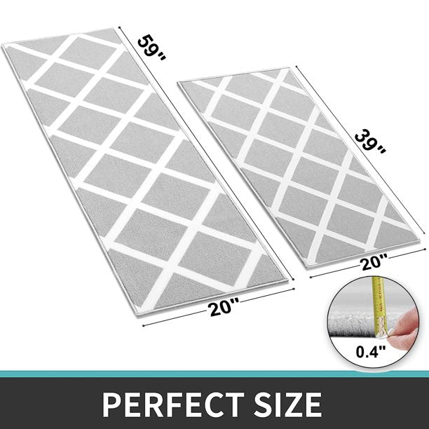 Kitchen Rugs and Mats Set Non-Slip Anti-Fatigue