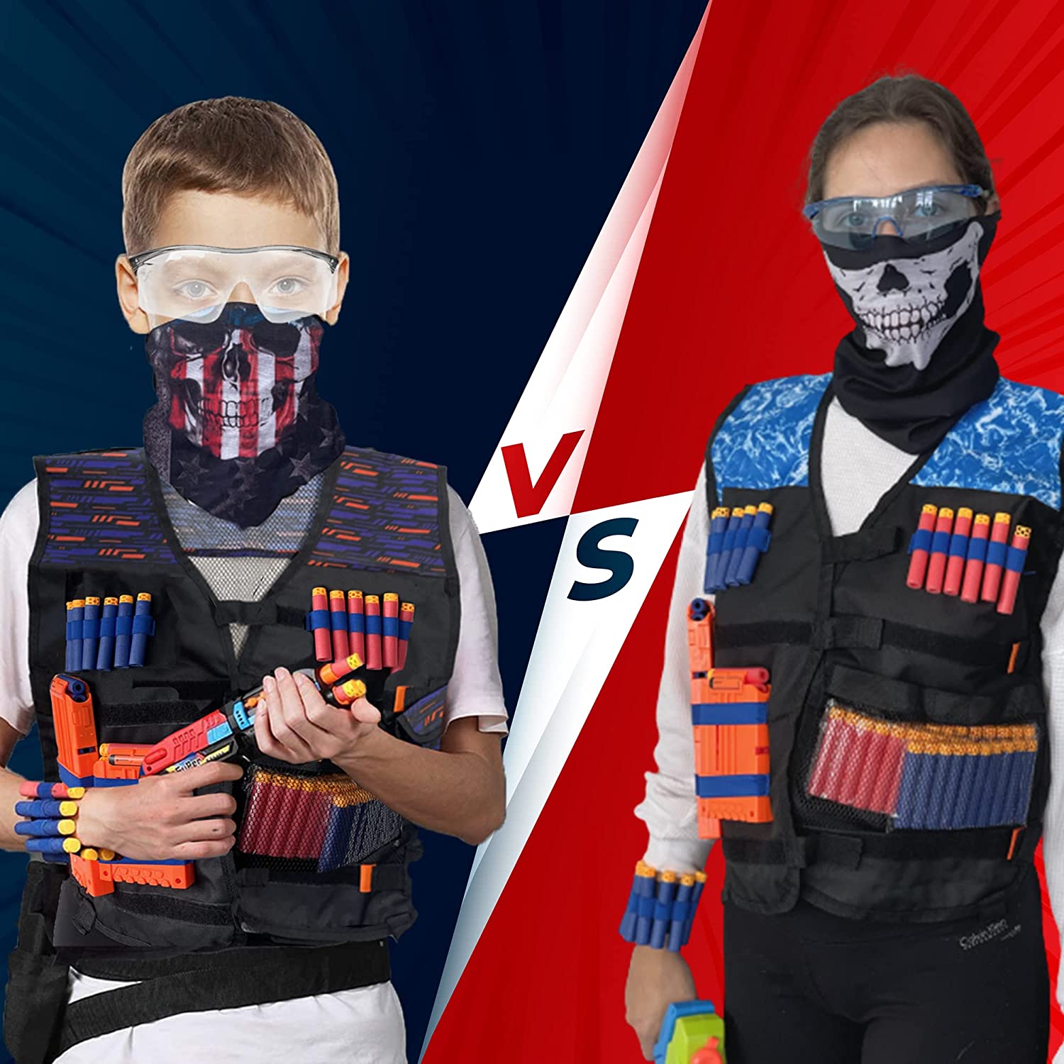 Tactical Vest Kits Compatible with Nerf Guns N-Strike Elite Series, Fortnite Toys