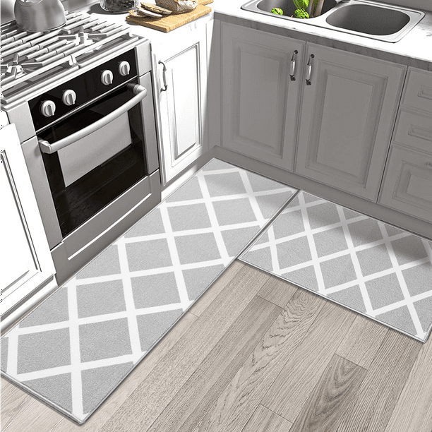 Kitchen Rugs and Mats Set Non-Slip Anti-Fatigue