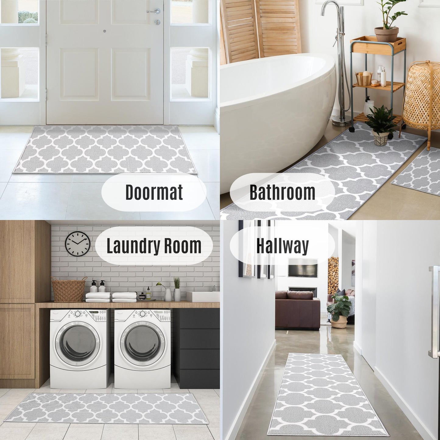 2 Pieces Kitchen Rugs and Mats Set Non-Slip Anti-Fatigue