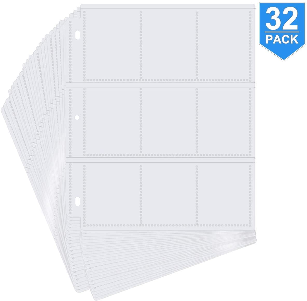 Trading Card Sleeves, Card Binder Sheets Card Storage Album Pages Holders