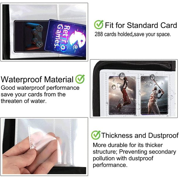 Trading Card Sleeves, Card Binder Sheets Card Storage Album Pages Holders