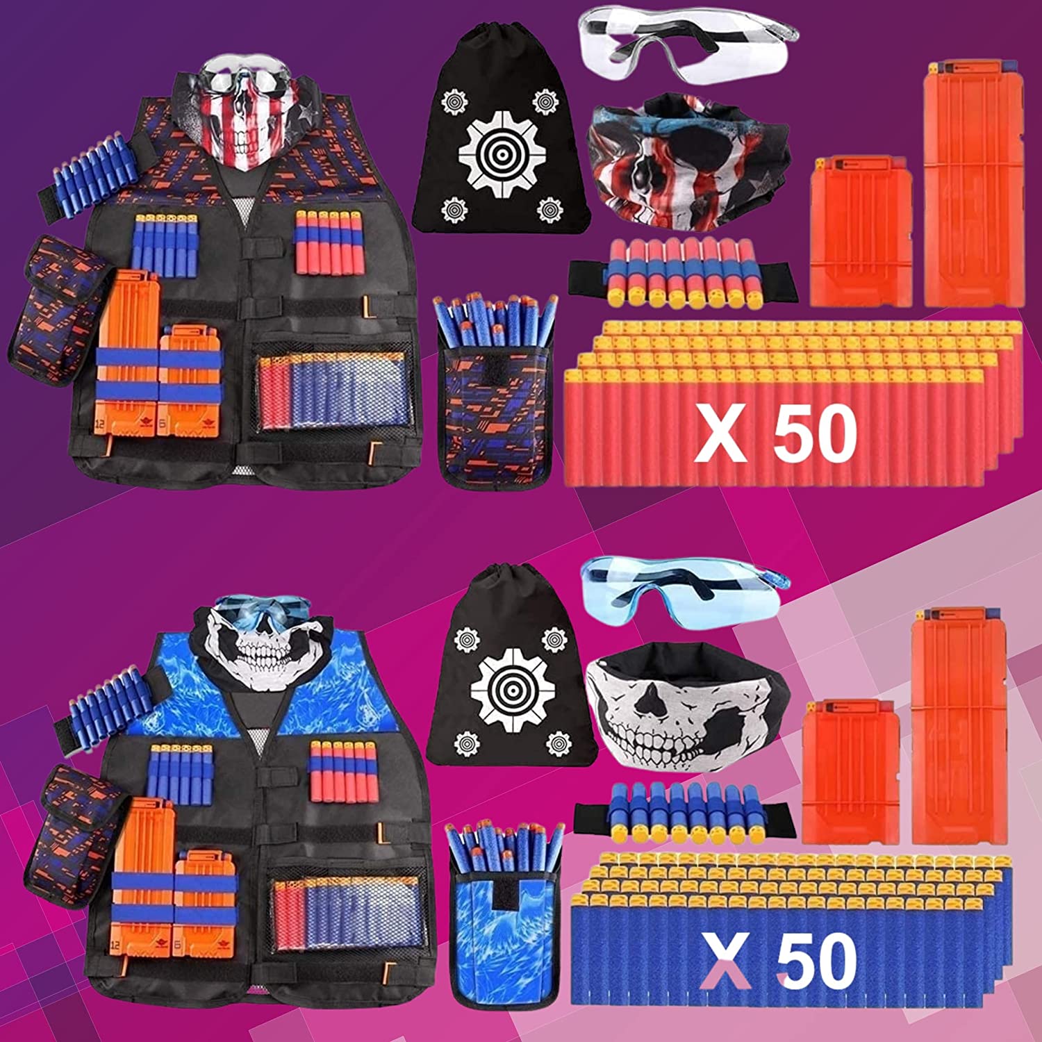 Nerf Tactical Vest Kit with Quick Reload Clips