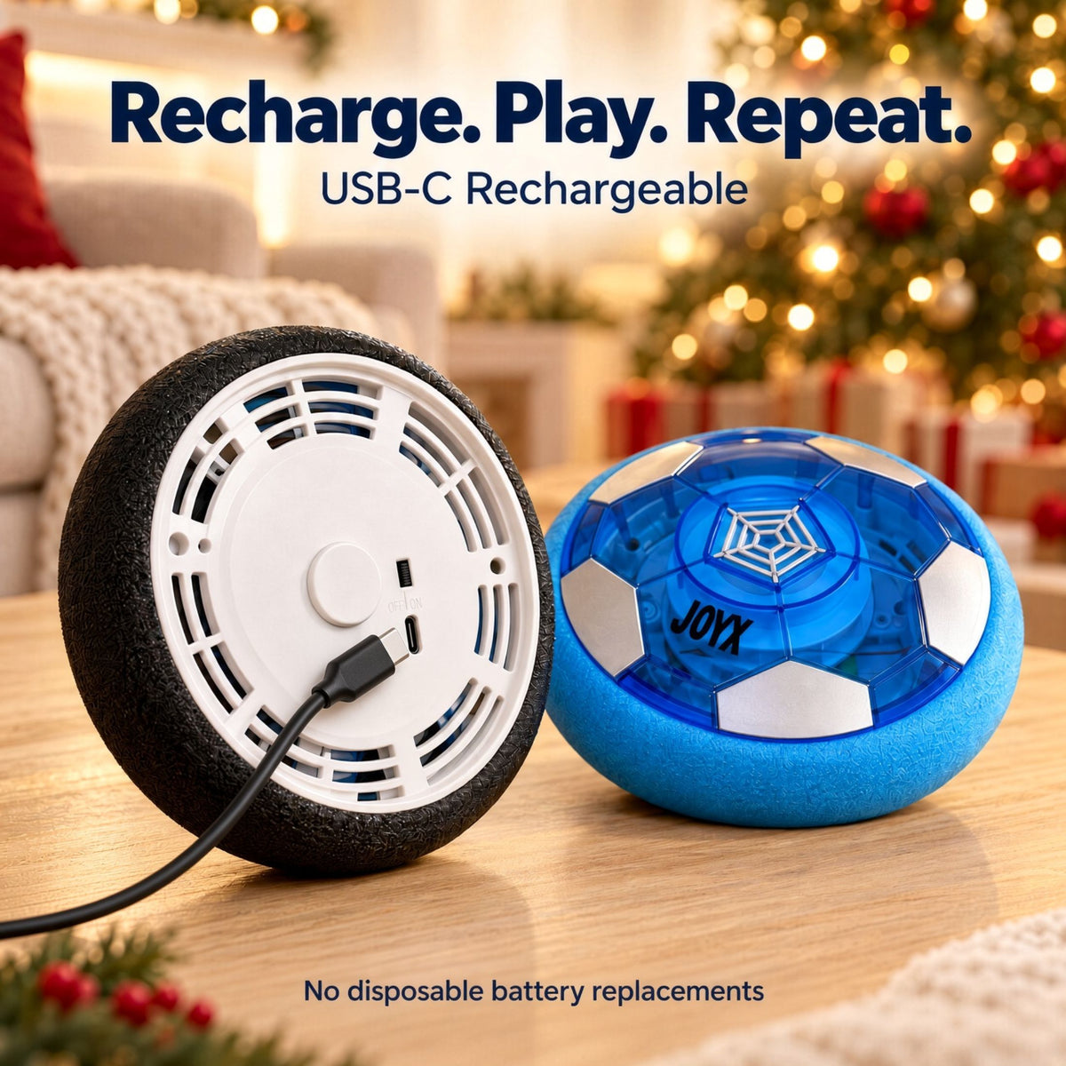 JoyX Rechargeable Light-Up Hover Soccer Ball 2-Pack