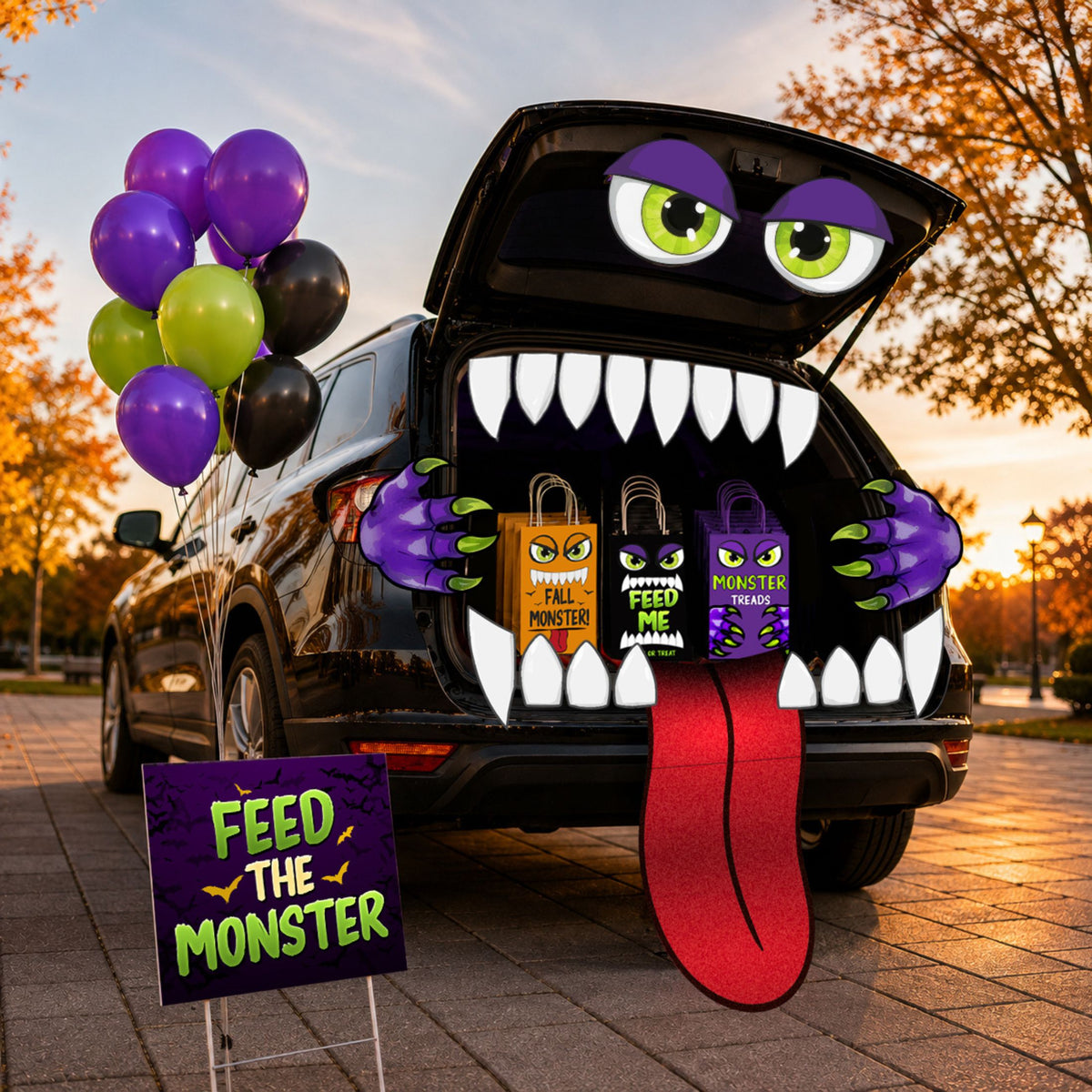 Halloween Trunk-or-Treat Monster Decoration Kit
