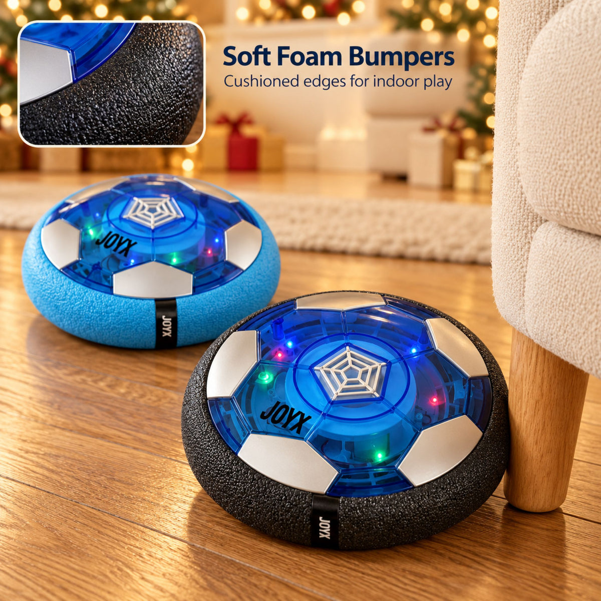 JoyX Rechargeable Light-Up Hover Soccer Ball 2-Pack