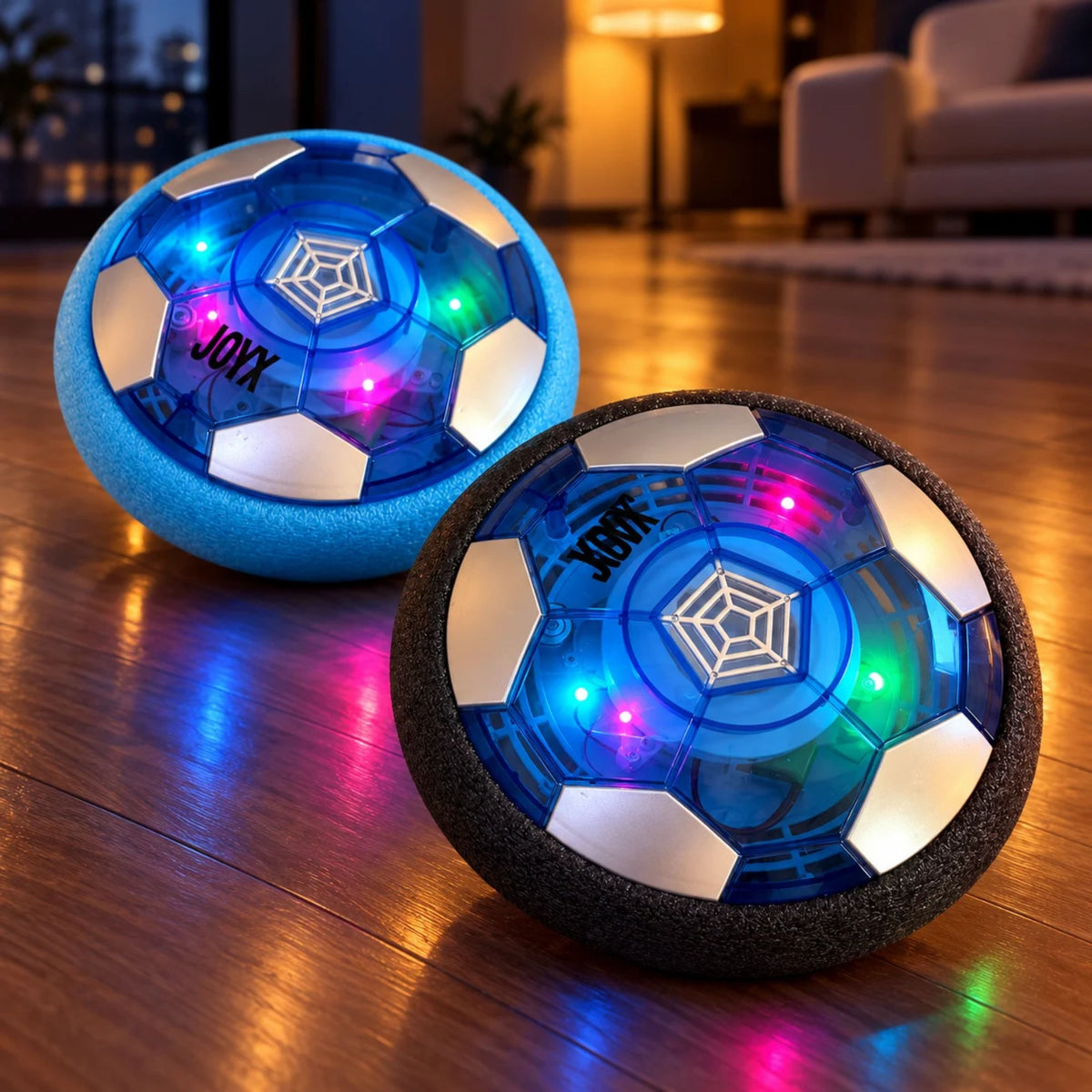 JoyX Rechargeable Light-Up Hover Soccer Ball 2-Pack