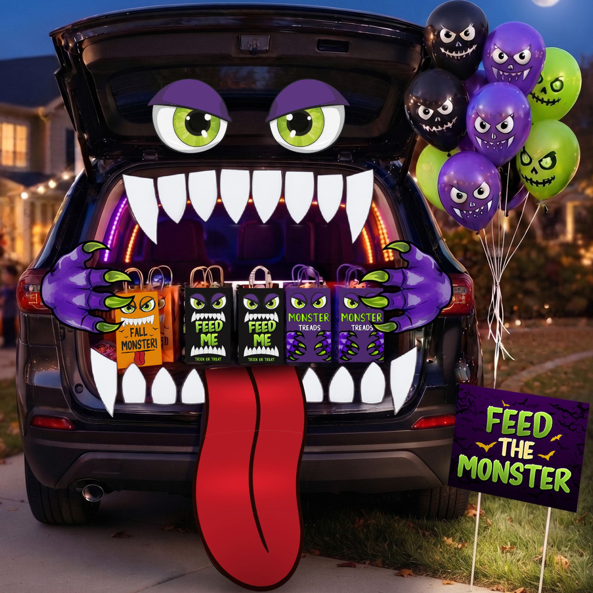 Halloween Trunk-or-Treat Monster Decoration Kit