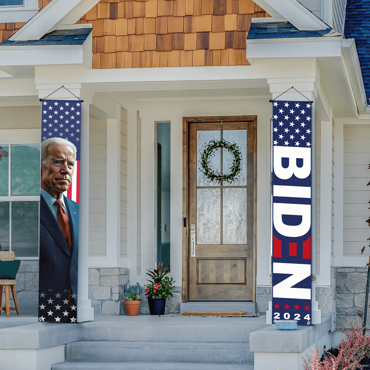 DecorX Biden Harris - Kamala 2024 Presidential Campaign Banner - Patriotic Political Decoration for Home and Garden