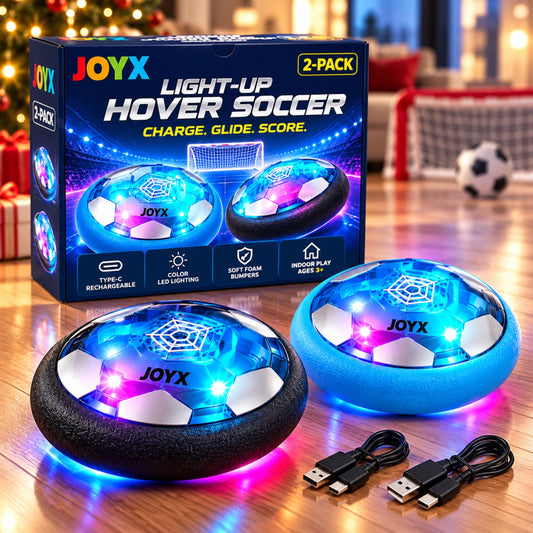 JoyX Rechargeable Light-Up Hover Soccer Ball 2-Pack