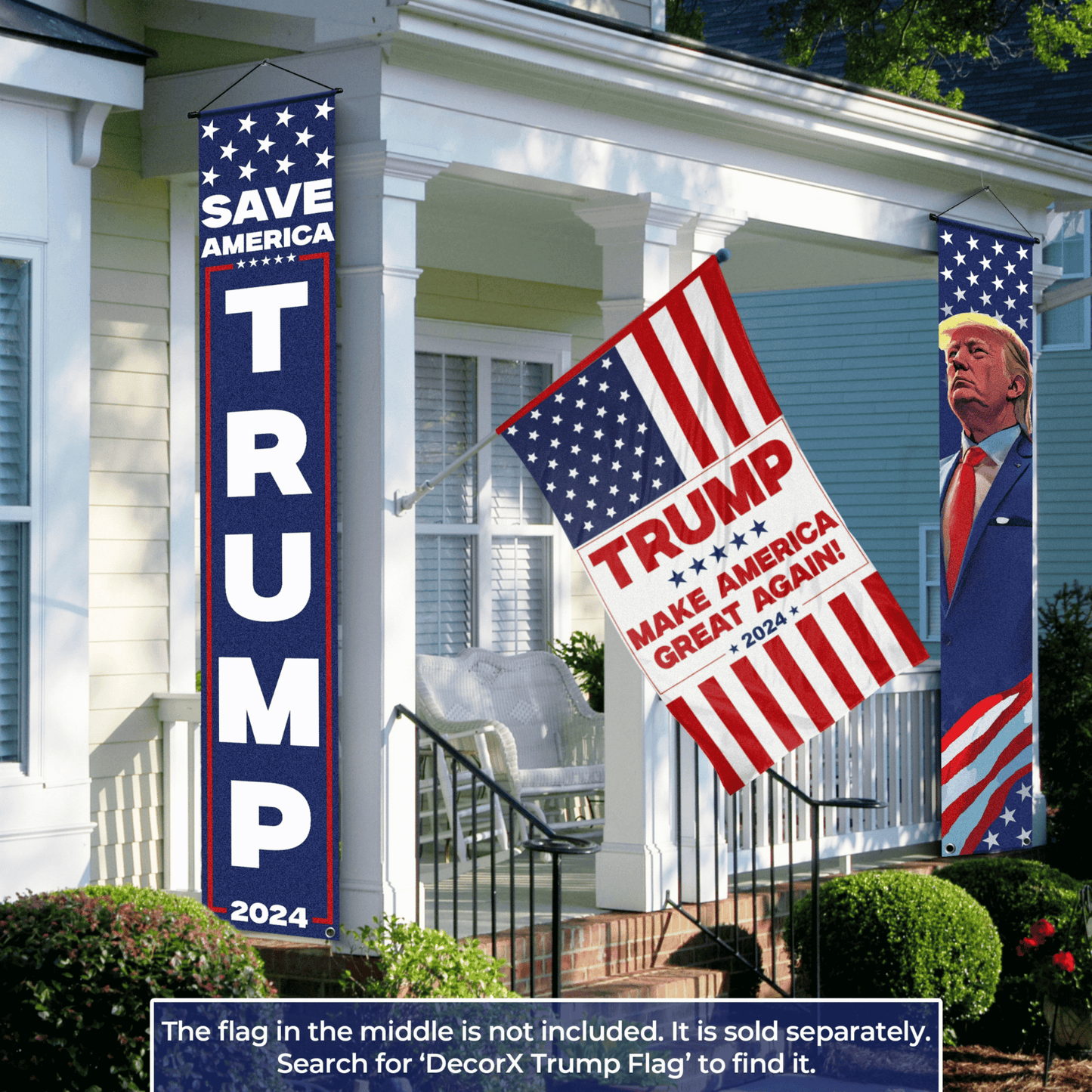 DecorX Trump 2024 Save America Banner – Patriotic Home & Garden Decoration