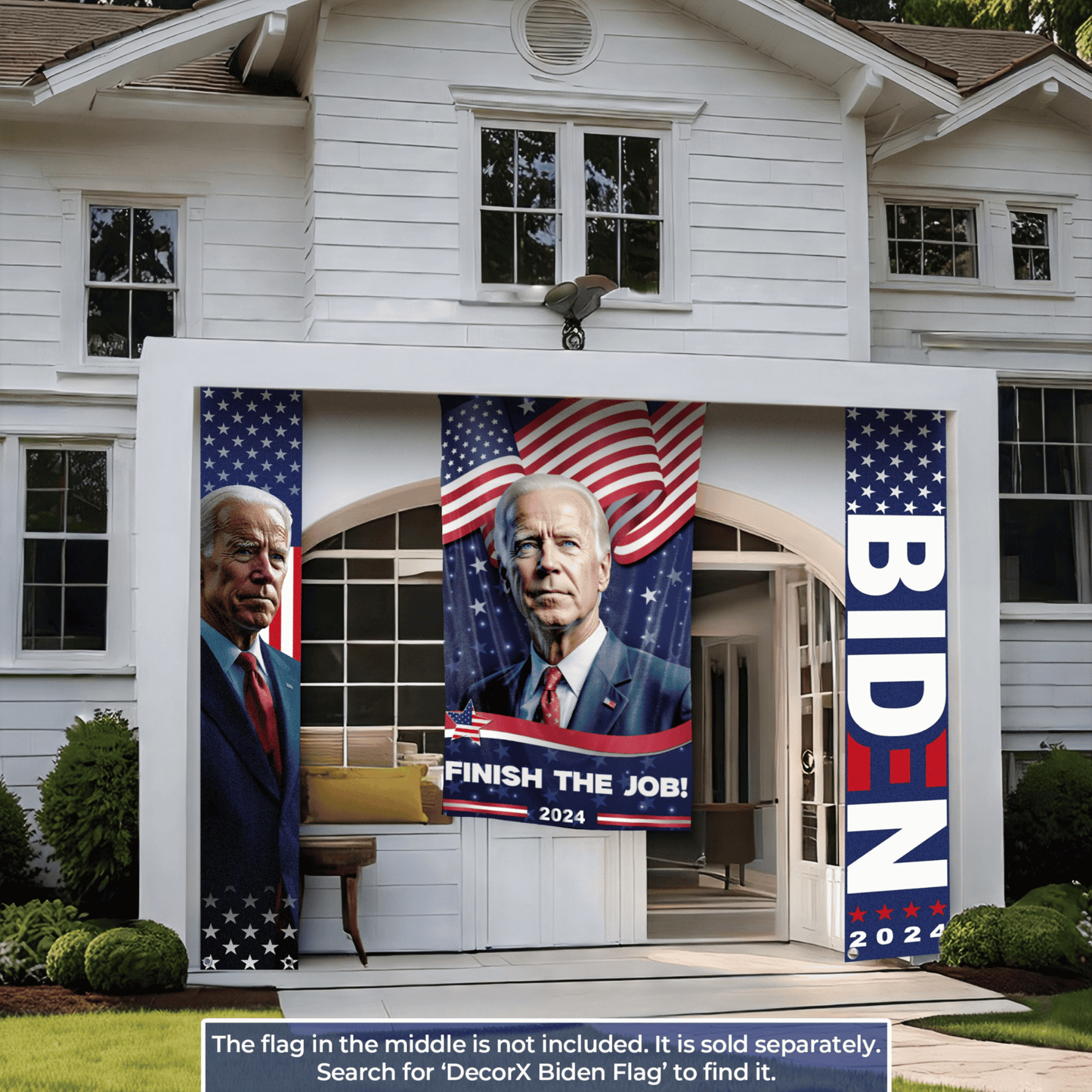 DecorX Biden Harris - Kamala 2024 Presidential Campaign Banner - Patriotic Political Decoration for Home and Garden