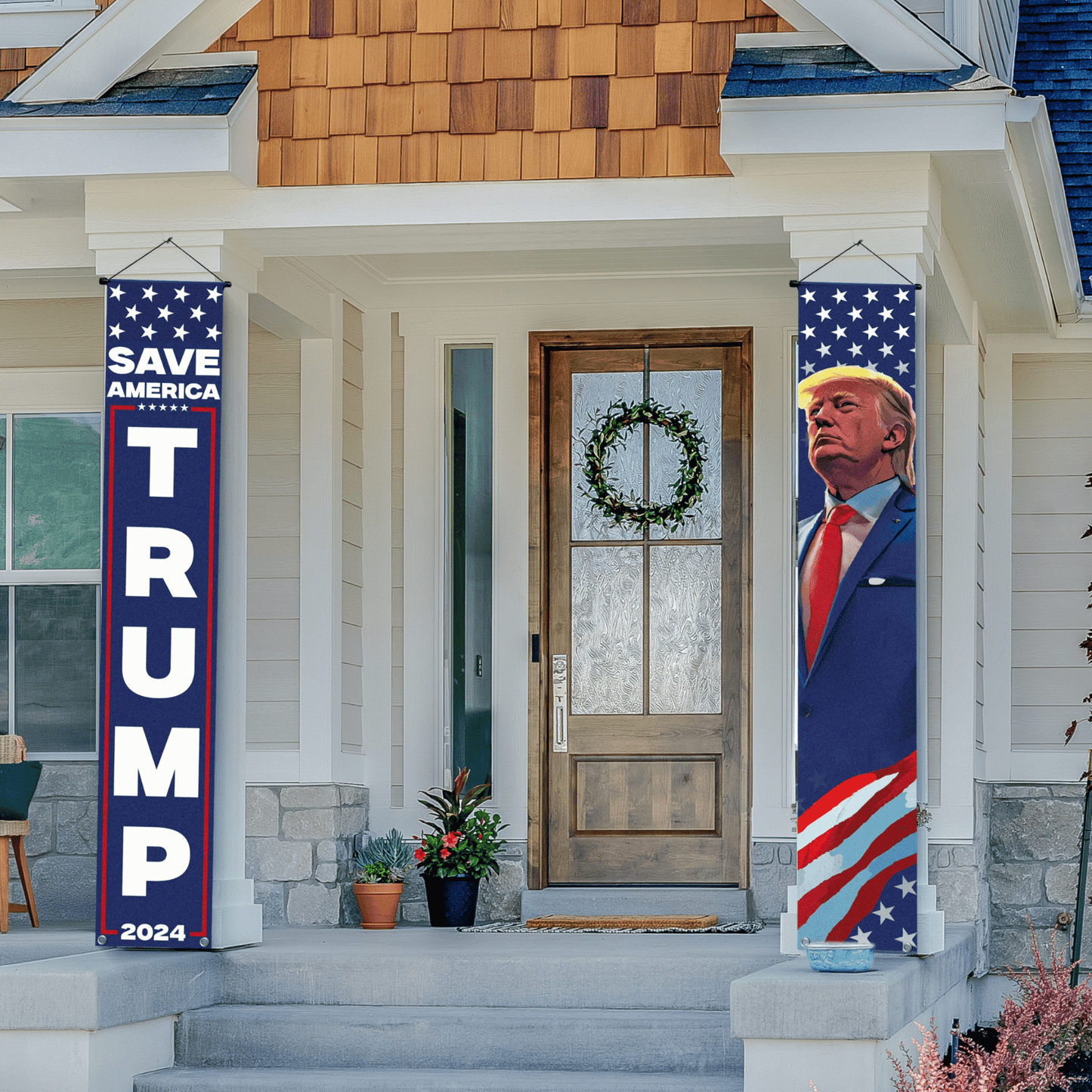 DecorX Trump 2024 Save America Banner – Patriotic Home & Garden Decoration