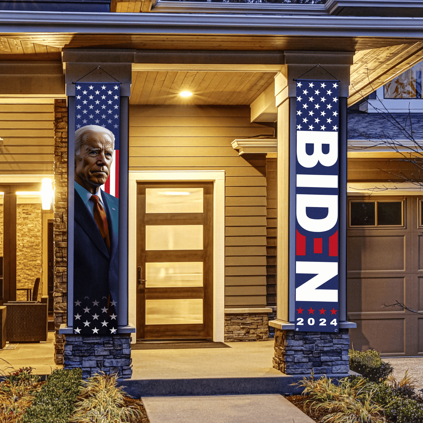 DecorX Biden Harris - Kamala 2024 Presidential Campaign Banner - Patriotic Political Decoration for Home and Garden