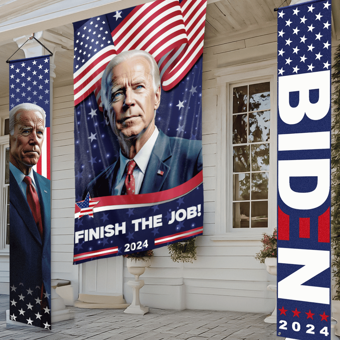 DecorX Biden Harris - Kamala 2024 Presidential Campaign Banner - Patriotic Political Decoration for Home and Garden