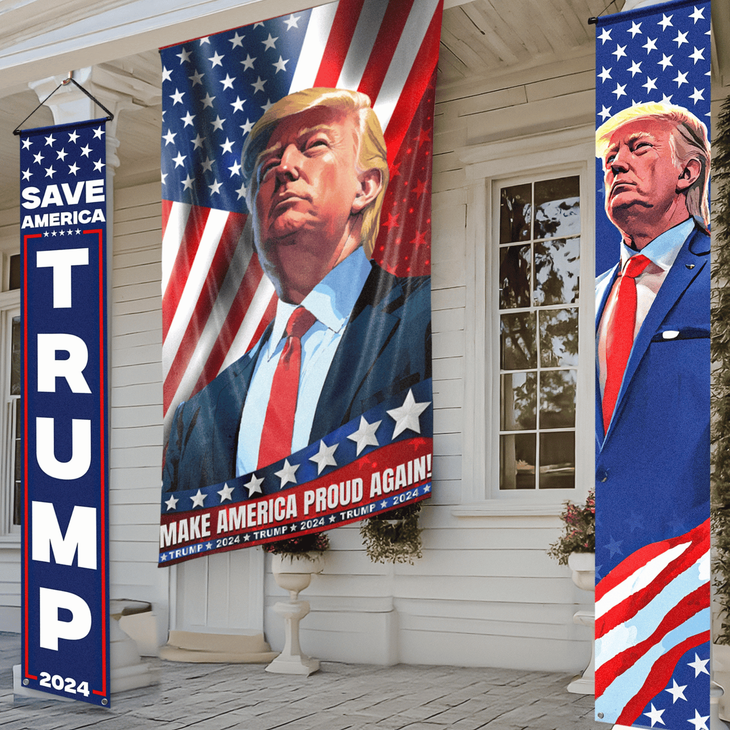 DecorX Trump 2024 Save America Banner – Patriotic Home & Garden Decoration