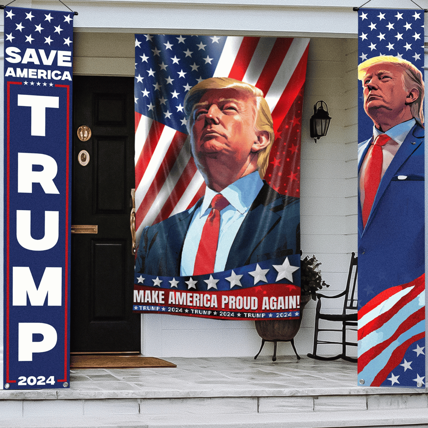 DecorX Trump 2024 Save America Banner – Patriotic Home & Garden Decoration