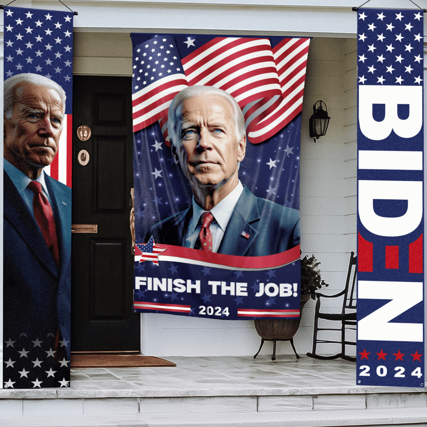 DecorX Biden Harris - Kamala 2024 Presidential Campaign Banner - Patriotic Political Decoration for Home and Garden