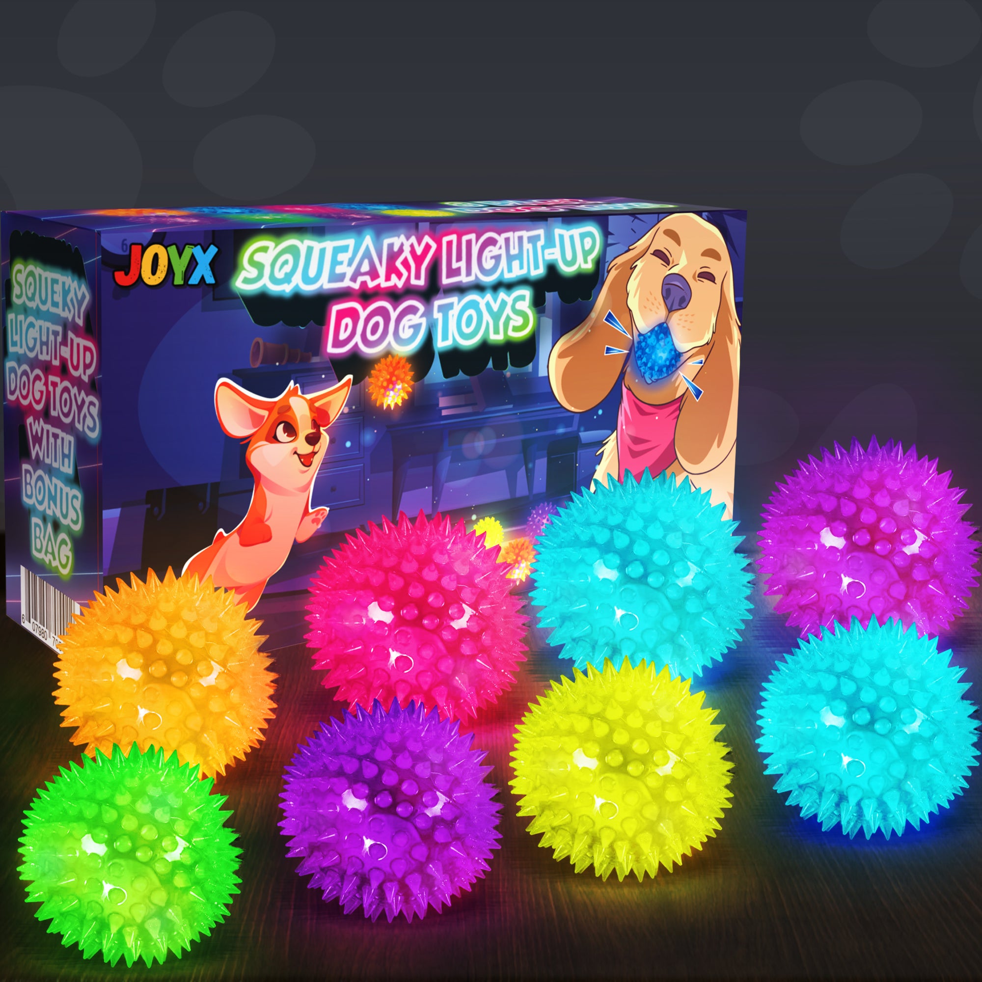 Dog toy light up ball sale