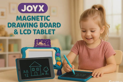 JoyX 2-Pack Drawing Board & LCD Tablet for Kids - Joy-Doodle & Portable LCD Tablet, Colorful Educational Sketch Toys for Toddlers, Early Learning Gift for 1 2 3 4 5 Year Old Boys Girls