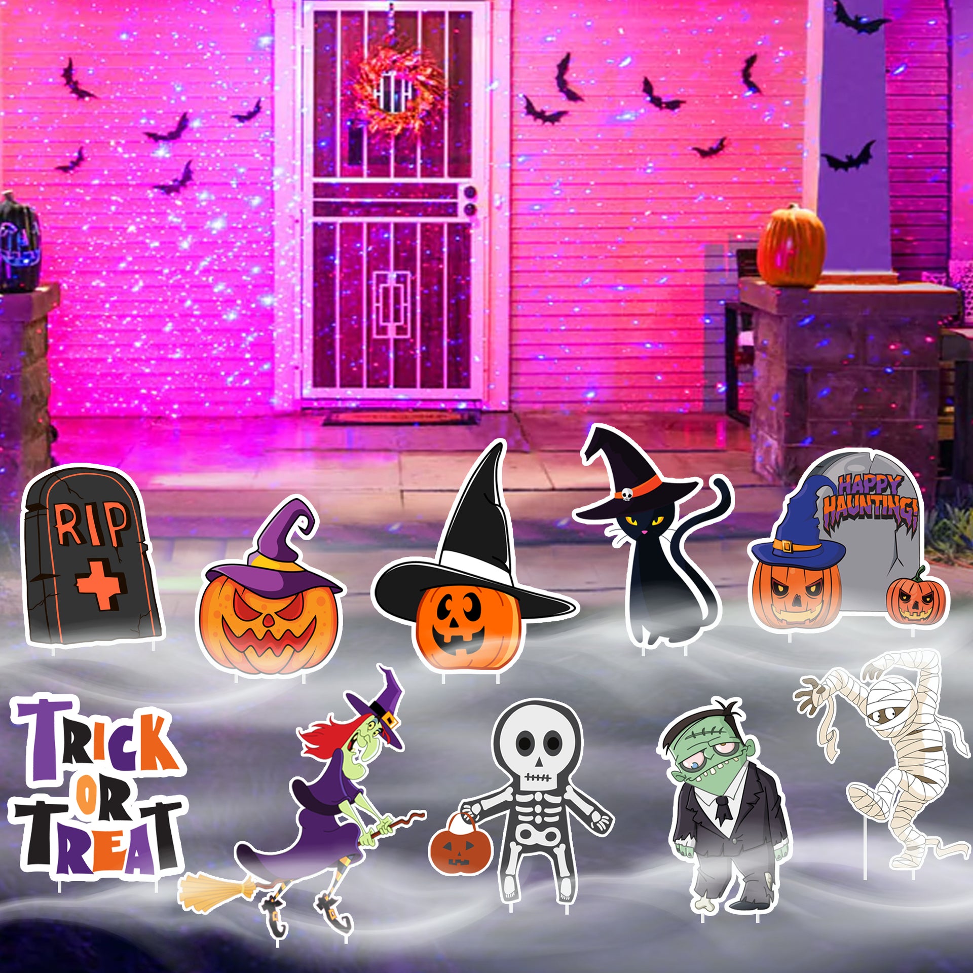 JoyX Halloween Candy Bags (70-Pack) - Festive Trick or Treat Bags