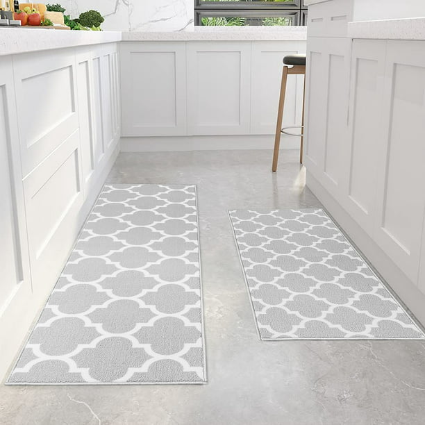 2 Pieces Kitchen Rugs and Mats Set Non-Slip Anti-Fatigue 