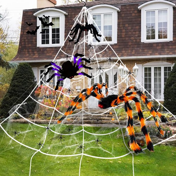 Halloween on sale cobweb decorations