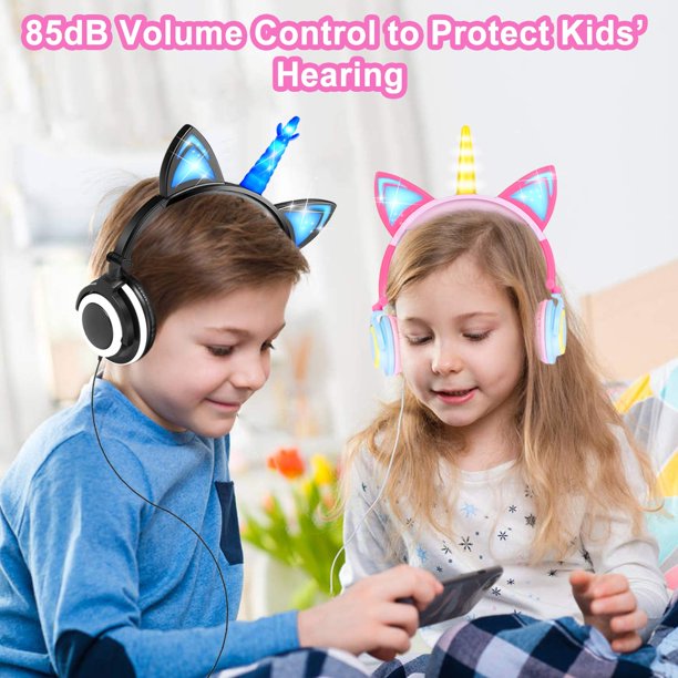 Unicorn Pink Kids Headphones Headphones for Girls