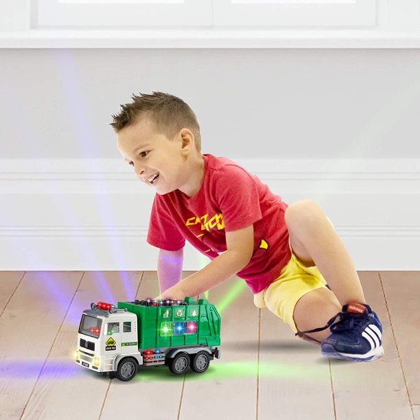 Garbage Truck Toy with 4D Lighting