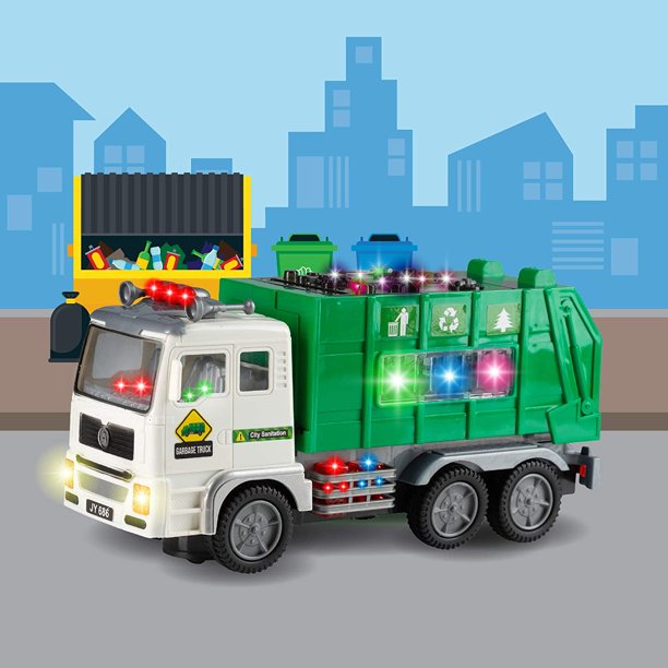 Garbage Truck Toy with 4D Lights