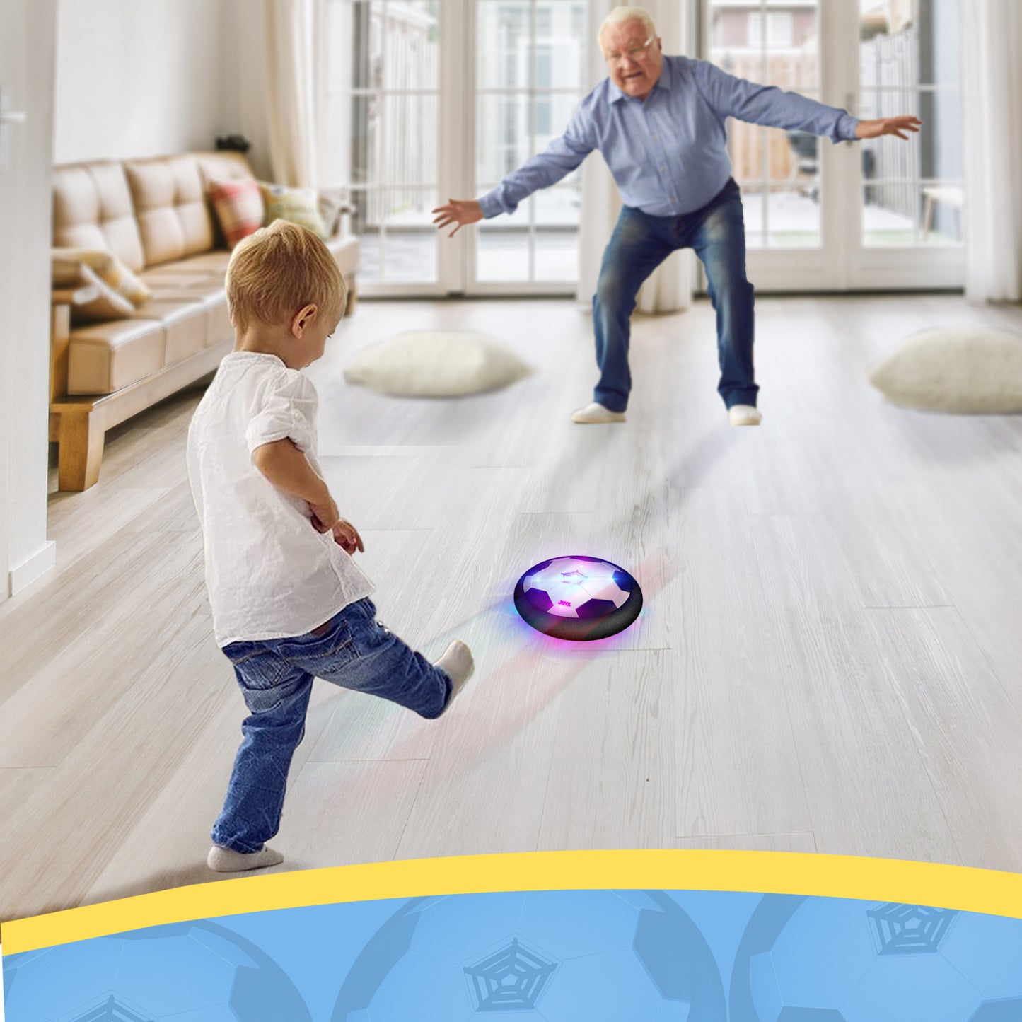 Hover soccer ball toy with lights