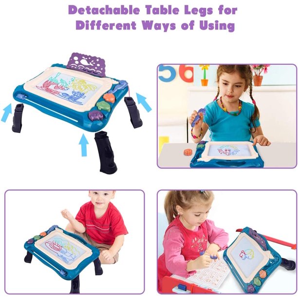 Kids doodle table with fish design
