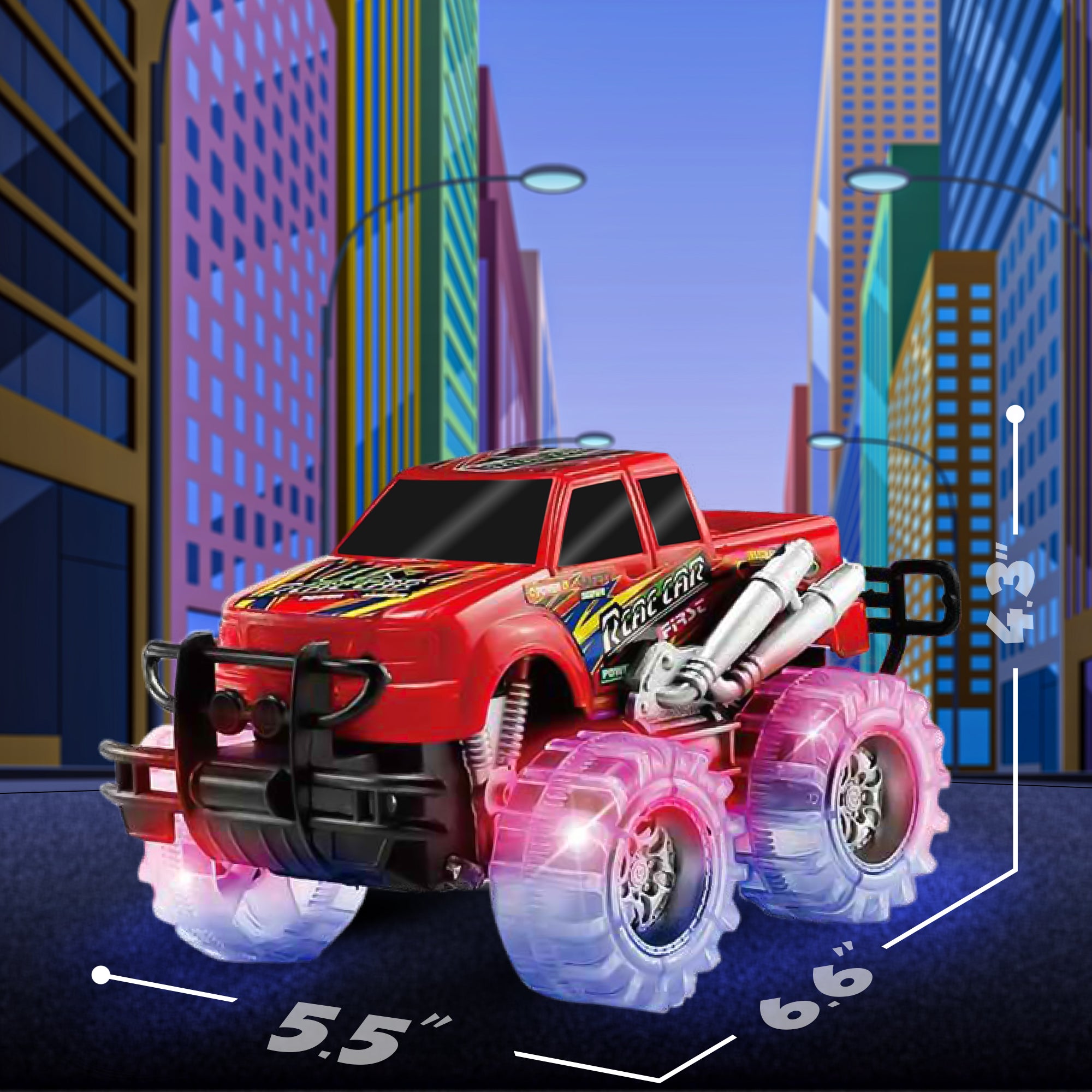 Light up best sale truck toy